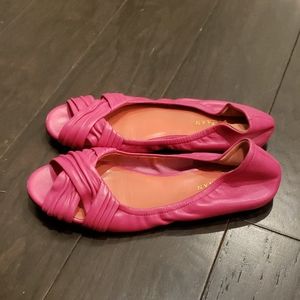 Like new peep toe Cole Haan flats